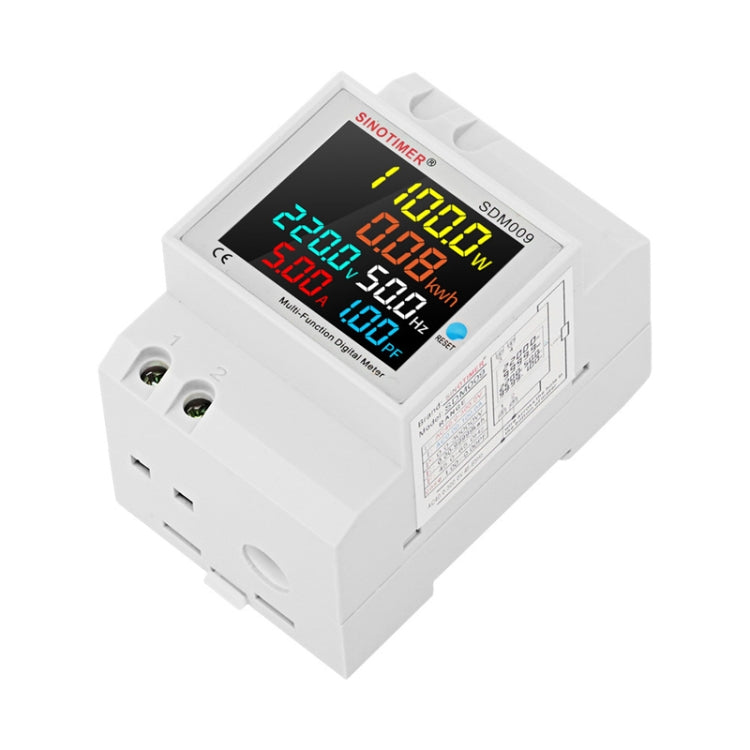 SINOTIMER SDM009 Din Rail Single-Phase Voltage Current Frequency Power Factor Electricity Multifunctional Meter, Model: AC250-450V External - Current & Voltage Tester by SINOTIMER | Online Shopping South Africa | PMC Jewellery | Buy Now Pay Later Mobicred