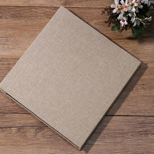 Simple Linen Self-adhesive Film Album Retro Family Large Capacity Handmade Creative Gifts(Brown White Page) - Photo Albums & Photo Frames by PMC Jewellery | Online Shopping South Africa | PMC Jewellery