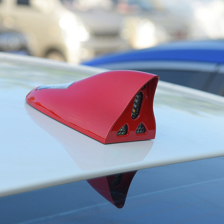 Solar Remote Control Signal Radio Shark Fin Antenna Anti-Tailgating Roof Warning Light(Red) - Warning Lights by PMC Jewellery | Online Shopping South Africa | PMC Jewellery | Buy Now Pay Later Mobicred