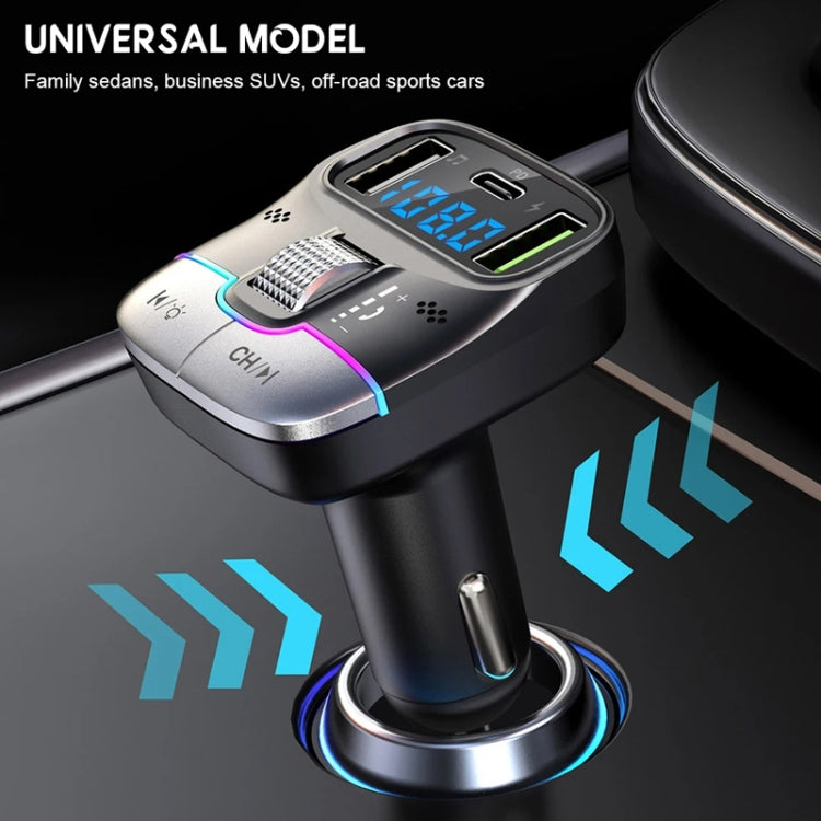 Car Bluetooth MP3 Player Fast Charging Charger(Black) - Car Charger by PMC TechLife | Online Shopping South Africa | PMC TechLife | Buy Now Pay Later Mobicred