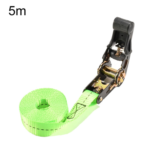 Motorcycle Ratchet Tensioner Cargo Bundling And Luggage Fixing Straps, Specification: Fluorescent Green 5m - Towing Bars by PMC Jewellery | Online Shopping South Africa | PMC Jewellery | Buy Now Pay Later Mobicred