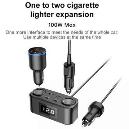 One To Four PD+QC Car Cigarette Lighter Multi-Port Mobile Phone Charger - Car Charger by PMC Jewellery | Online Shopping South Africa | PMC Jewellery | Buy Now Pay Later Mobicred