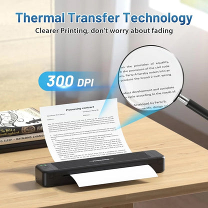 Phomemo P831 Bluetooth Portable Thermal Transfer Printer Support A4 / Letter / A5 / B5 Plain Paper Printing(Black) - Printer by Phomemo | Online Shopping South Africa | PMC Jewellery | Buy Now Pay Later Mobicred