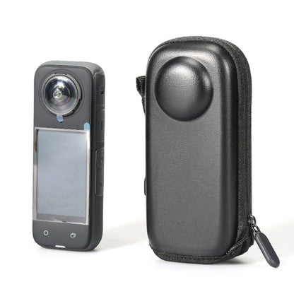 For Insta360 X4 Mini Storage Case PU Bag Sport Camera Protector With Hook(Black) - Case & Bags by PMC Jewellery | Online Shopping South Africa | PMC Jewellery | Buy Now Pay Later Mobicred