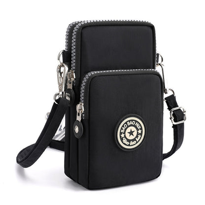 Crossbody Mobile Phone Bag Vertical Coin Purse with Armband for Women(Black) -  by PMC Jewellery | Online Shopping South Africa | PMC Jewellery | Buy Now Pay Later Mobicred