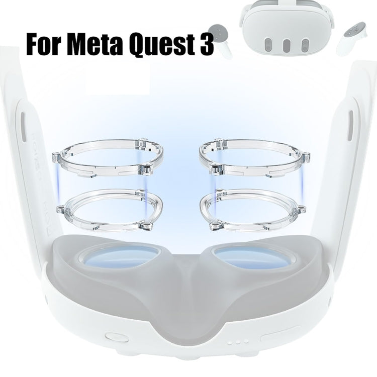 For Meta Quest 3 VR Magnetic Eyeglasses Frame, Spec: L&R Frame Black - VR Accessories by PMC Jewellery | Online Shopping South Africa | PMC Jewellery | Buy Now Pay Later Mobicred