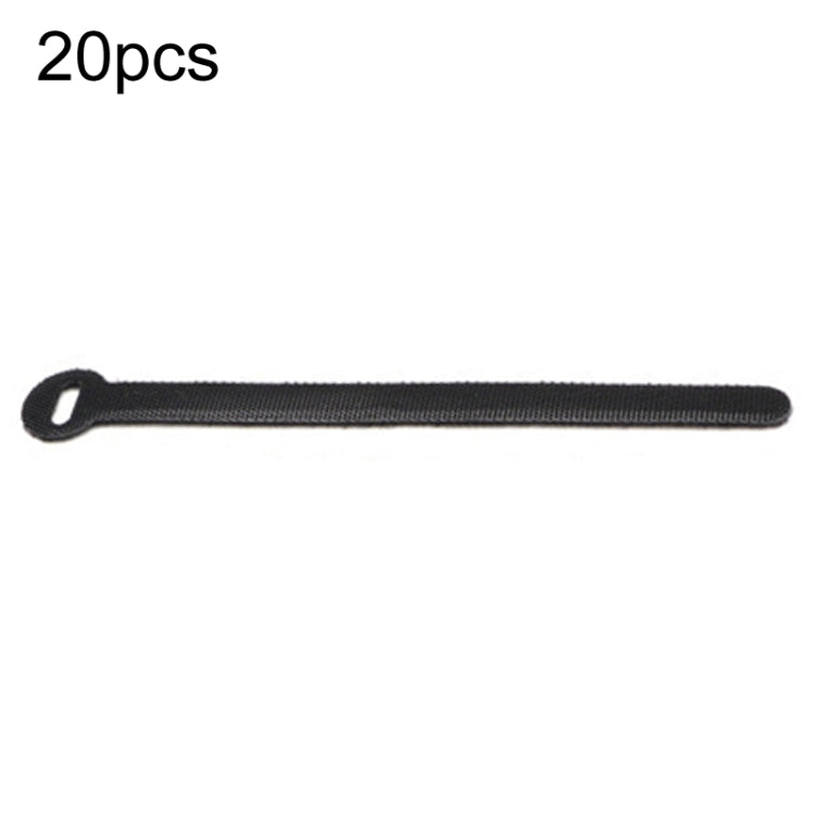 20pcs Data Cable Storage And Management Strap T-Shape Nylon Binding Tie, Model: Black 10 x 150mm - Cable Organizer by PMC Jewellery | Online Shopping South Africa | PMC Jewellery | Buy Now Pay Later Mobicred