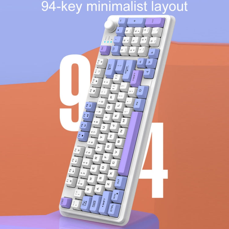 XUNSVFOX K94 Wireless Bluetooth Dual Mode Mechanical Keyboard Gaming Office Laptop Keyboard(Lake Blue) - free shipping - PMC Jewellery - Order now!