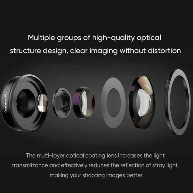 APEXEL 4K HD 100mm Macro Lens With LED Fill Light Set for Smartphones - free shipping - PMC Jewellery - Order now!