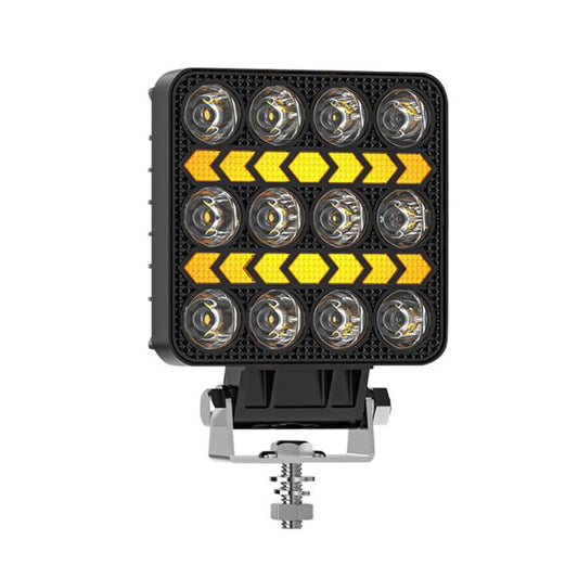 4 Inch Square Mixed Luminous Double Arrow Angel Eye Car Work Light(X4) - Work Lights by PMC Jewellery | Online Shopping South Africa | PMC Jewellery | Buy Now Pay Later Mobicred