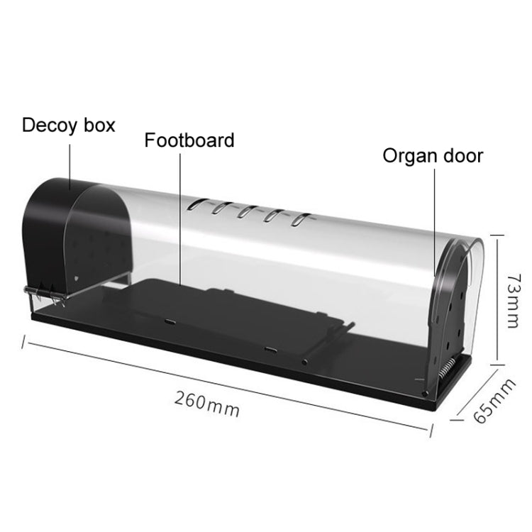 Household Transparent Plastic Highly Sensitive Automatic Pedal Mousetrap(SJZ034) - Traps by PMC Jewellery | Online Shopping South Africa | PMC Jewellery | Buy Now Pay Later Mobicred