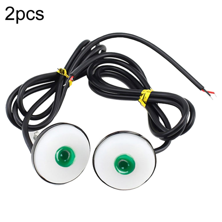 2pcs 23mm Motorcycle Eagle Eye Light Reverse Rearview Mirror Spotlight(Green) - Eagle Eye Lamps by PMC TechLife | Online Shopping South Africa | PMC TechLife | Buy Now Pay Later Mobicred