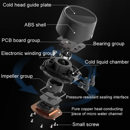 COOLMOON CM-YM-240T Digital ARGB Lens Edition Integrated Water Cooling CPU Cooler Temperature Display CPU Fan(Black) - Fan Cooling by COOLMOON | Online Shopping South Africa | PMC Jewellery | Buy Now Pay Later Mobicred