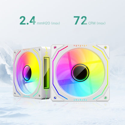 COOLMOON Glacier 240 Water Cooling Radiator Desktop ARGB Multi-Platform Integrated Lens CPU Water Cooling Fan, Color: White - Fan Cooling by COOLMOON | Online Shopping South Africa | PMC Jewellery | Buy Now Pay Later Mobicred