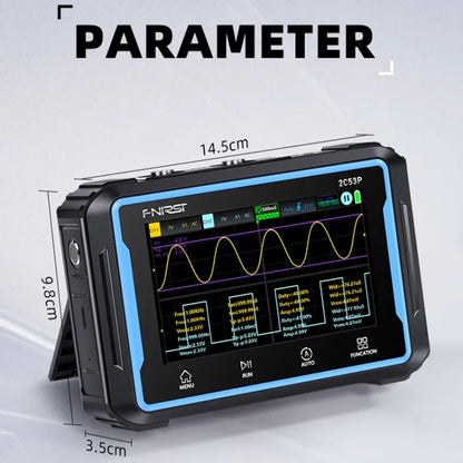 FNIRSI 2C53P Dual Channel Flat Panel Digital Oscilloscope Multimeter Signal Generator 3 In 1(Black) - Digital Multimeter by FNIRSI | Online Shopping South Africa | PMC Jewellery | Buy Now Pay Later Mobicred