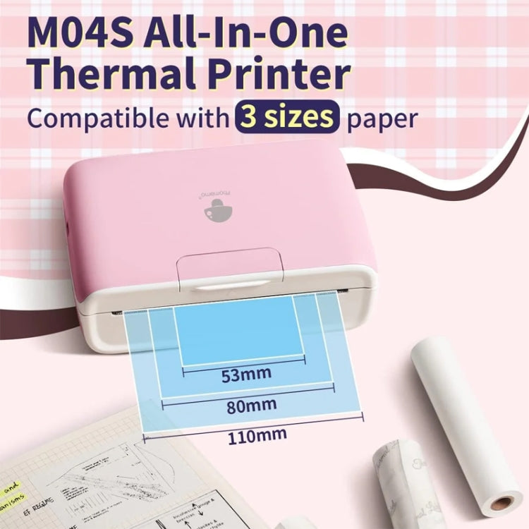 Phomemo M04S Thermal Printer Support 4 Inch Printing Width 300dpi Bluetooth Inkless Printer(Geen) - Printer by Phomemo | Online Shopping South Africa | PMC Jewellery | Buy Now Pay Later Mobicred