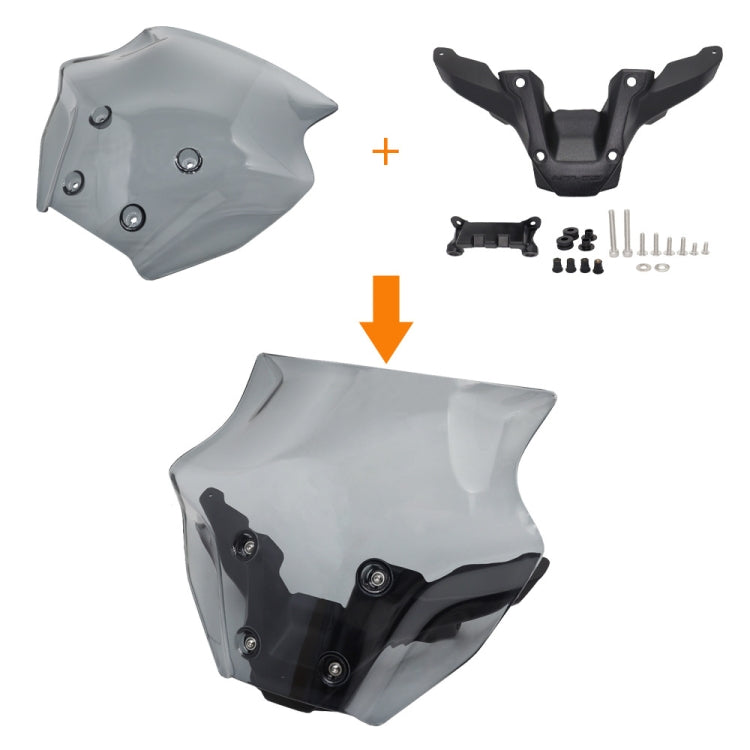 For Yamaha MT-09 SP 2024- Front Windshield(Transparent Gray) - Ornamental Parts by PMC Jewellery | Online Shopping South Africa | PMC Jewellery | Buy Now Pay Later Mobicred