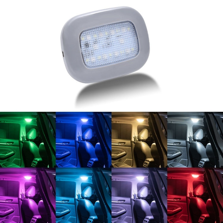 Car USB Charging Strong Magnetic Roof Reading LED Light(Grey) - Dome Lights by PMC TechLife | Online Shopping South Africa | PMC TechLife | Buy Now Pay Later Mobicred