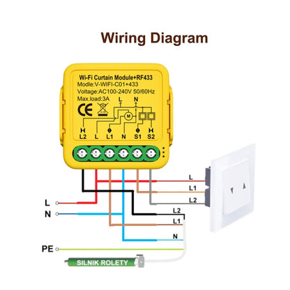 WiFi+RF Graffiti Curtain Switch On / Off Module - Smart Switch by PMC Jewellery | Online Shopping South Africa | PMC Jewellery | Buy Now Pay Later Mobicred