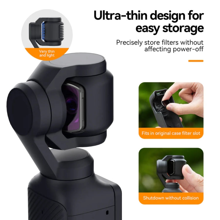 For DJI Pocket 3 TELESIN S5-FLT-03 Magnetic Suction Filter Set CPL+ND16+ND64+ND256 - Lens Accessories by TELESIN | Online Shopping South Africa | PMC Jewellery | Buy Now Pay Later Mobicred