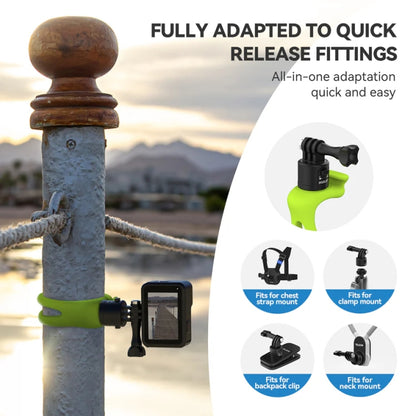 TELESIN TLQ-005 Elastic Quick Release Stand Multi-functional Fixed Silicone Strap Accessories(Black) - Holder by TELESIN | Online Shopping South Africa | PMC Jewellery | Buy Now Pay Later Mobicred