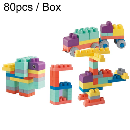 80pcs / Box Baby Chewable Soft Building Blocks Children Large Particle Puzzle Soft Rubber Toys - Building Blocks by PMC Jewellery | Online Shopping South Africa | PMC Jewellery | Buy Now Pay Later Mobicred