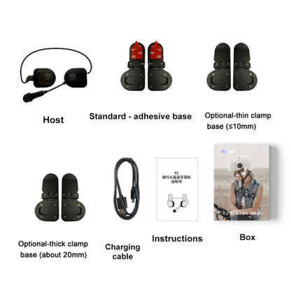 TWVC Motorcycle Bluetooth Headset Wireless Stereo Moto Helmet Headphones With Thick Clip Base - Motorcycle Walkie Talkie by PMC Jewellery | Online Shopping South Africa | PMC Jewellery | Buy Now Pay Later Mobicred