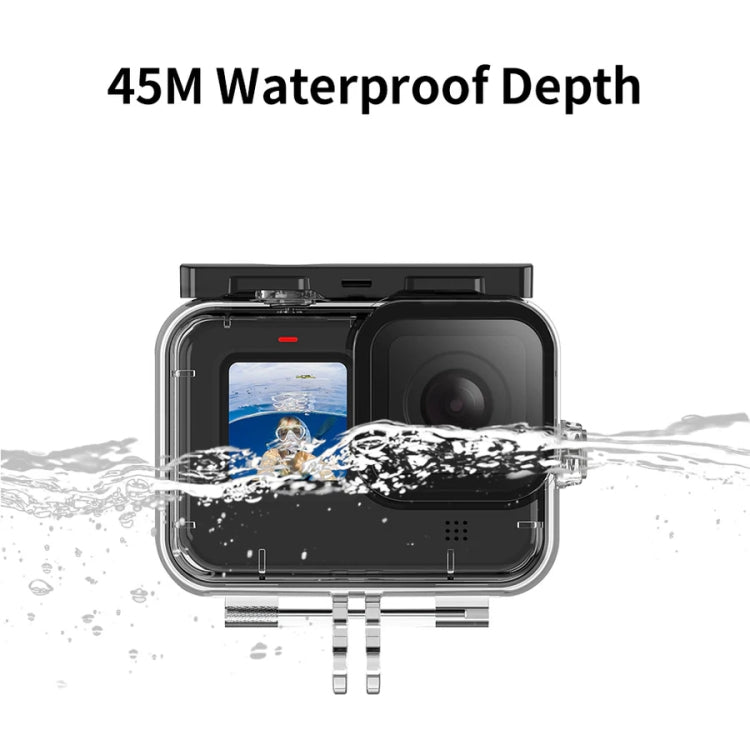 TELESIN GP-WTP-901 45m Diving Shell, For GoPro HERO12 Black / HERO11 Black / HERO10 Black / HERO9 Black Shell+Filter Set - free shipping - PMC TechLife - Order now!
