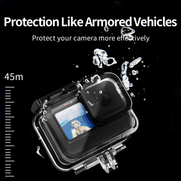 TELESIN GP-WTP-901 45m Diving Shell, For GoPro HERO12 Black / HERO11 Black / HERO10 Black / HERO9 Black Shell+Filter Set - free shipping - PMC TechLife - Order now!