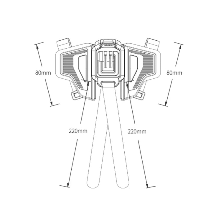 TELESIN GP-HBM-MT2 Universal Helmet Mount Holder For Sports Camera - Helmet Mount by TELESIN | Online Shopping South Africa | PMC Jewellery | Buy Now Pay Later Mobicred