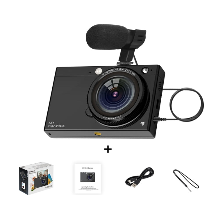 High-Definition CCD Digital Camera 64 Million WiFi Card Camera, Color: Black + Microphone - Video Cameras by PMC Jewellery | Online Shopping South Africa | PMC Jewellery | Buy Now Pay Later Mobicred