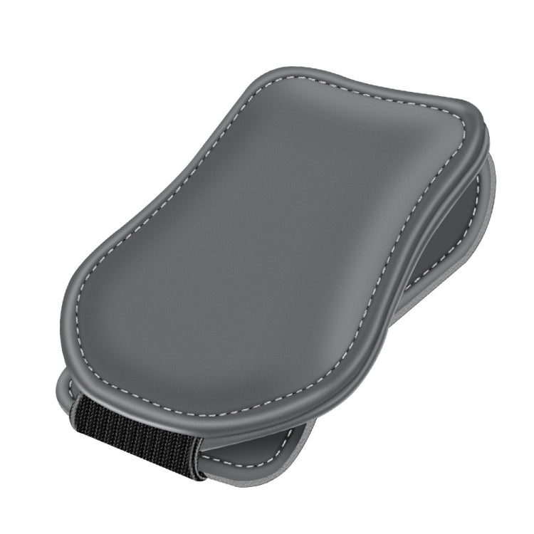 Car Eyeglasses Clip Car Leather Magnetic Closure Sunglasses Storage Bag(Grey) - Sunglasses & Glasses Clips by PMC TechLife | Online Shopping South Africa | PMC TechLife | Buy Now Pay Later Mobicred