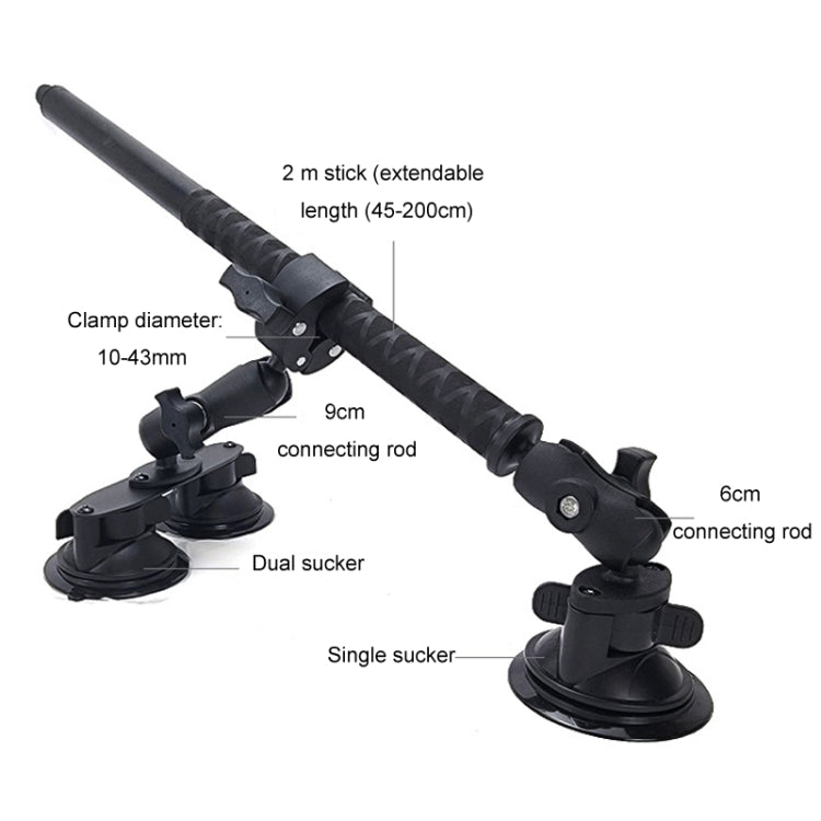 For Insta 360 ONE X / X2 / X3 / X4 Car Top Suction Cup Selfie Stick Bracket, Model: Set 1 - Holder by PMC TechLife | Online Shopping South Africa | PMC TechLife | Buy Now Pay Later Mobicred
