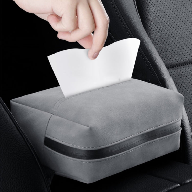 Car Armrest Box Tissue Box Car Sun Visor Seat Back Hanging Tissue Storage Bag(Brown) - Tissue Boxes by PMC Jewellery | Online Shopping South Africa | PMC Jewellery | Buy Now Pay Later Mobicred