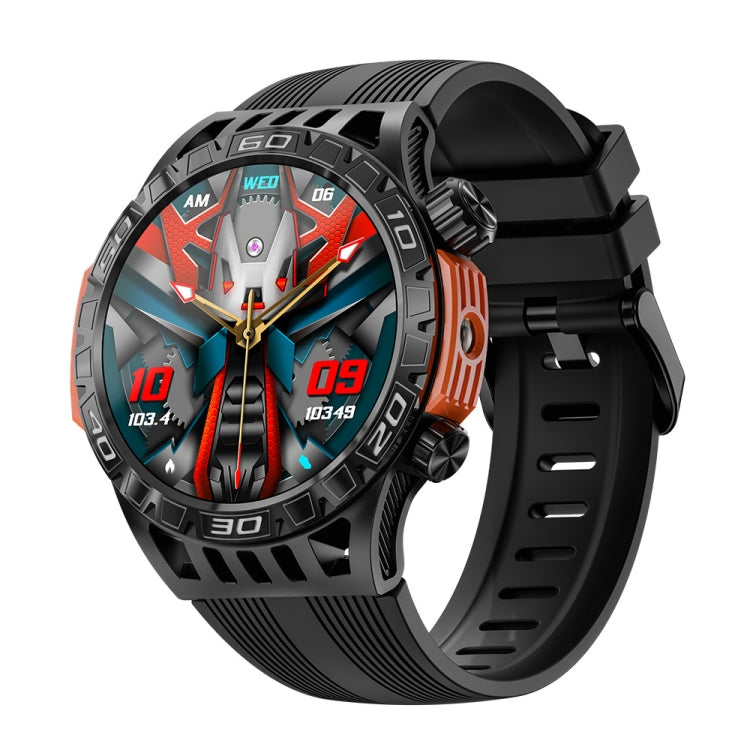 LOKMAT ZEUS6 PRO 1.46-Inch IP68 Waterproof SOS Flashlight Bluetooth Smart Watch(Black) - free shipping - PMC TechLife - Order now!