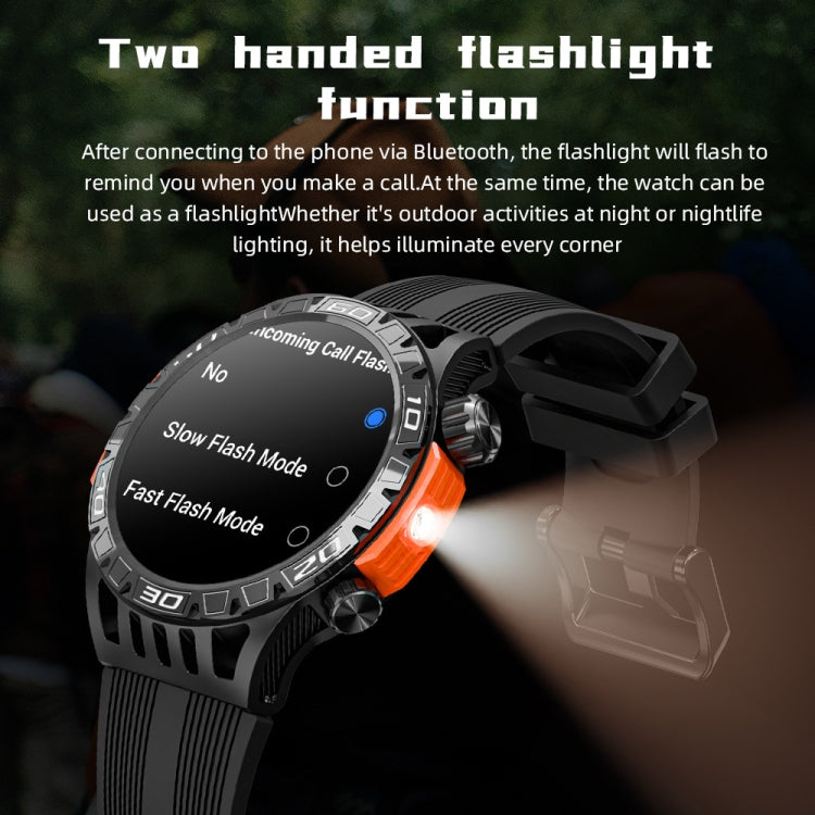 LOKMAT ZEUS6 PRO 1.46-Inch IP68 Waterproof SOS Flashlight Bluetooth Smart Watch(Blue) - Smart Watches by LOKMAT | Online Shopping South Africa | PMC Jewellery | Buy Now Pay Later Mobicred