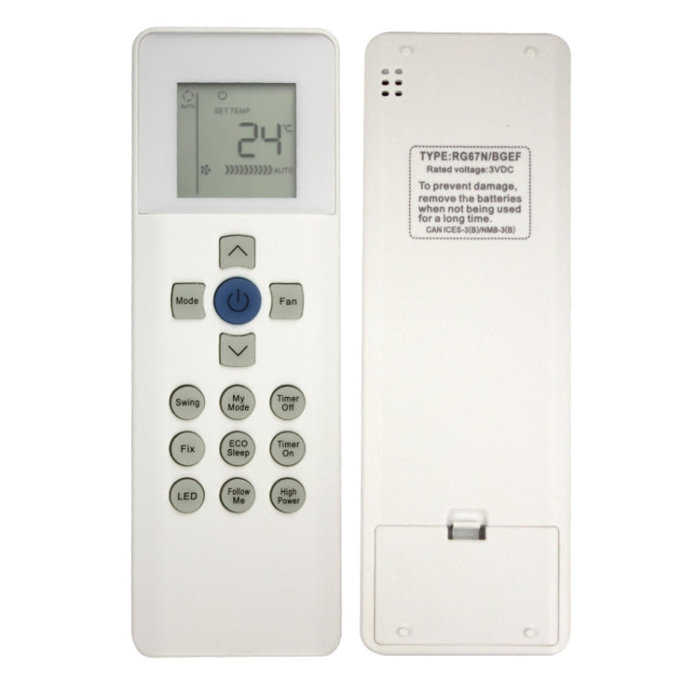 For Carrier RG67N BGEF Air Conditioner Remote Control Replacement Parts - Air-Conditioner by PMc TechLife | Online Shopping South Africa | PMc TechLife | Buy Now Pay Later Mobicred
