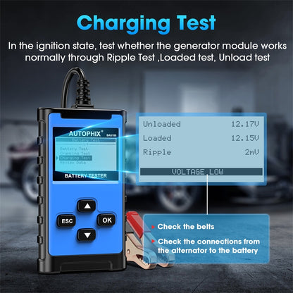 AUTOPHIX BAS100 12V / 24V 100-2000CCA Car Battery Test Analyzer - Electronic Test by AUTOPHIX | Online Shopping South Africa | PMC Jewellery | Buy Now Pay Later Mobicred