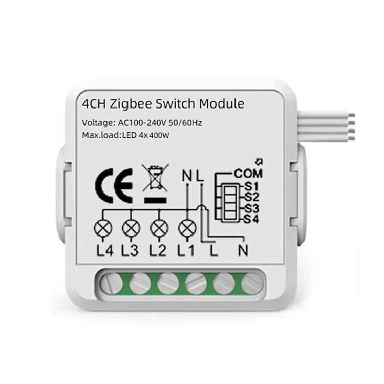 4CH Zigbee Smart Switch Module For Alexa / Google Home / Tuya Smart Life APP - Smart Switch by PMC TechLife | Online Shopping South Africa | PMC TechLife | Buy Now Pay Later Mobicred