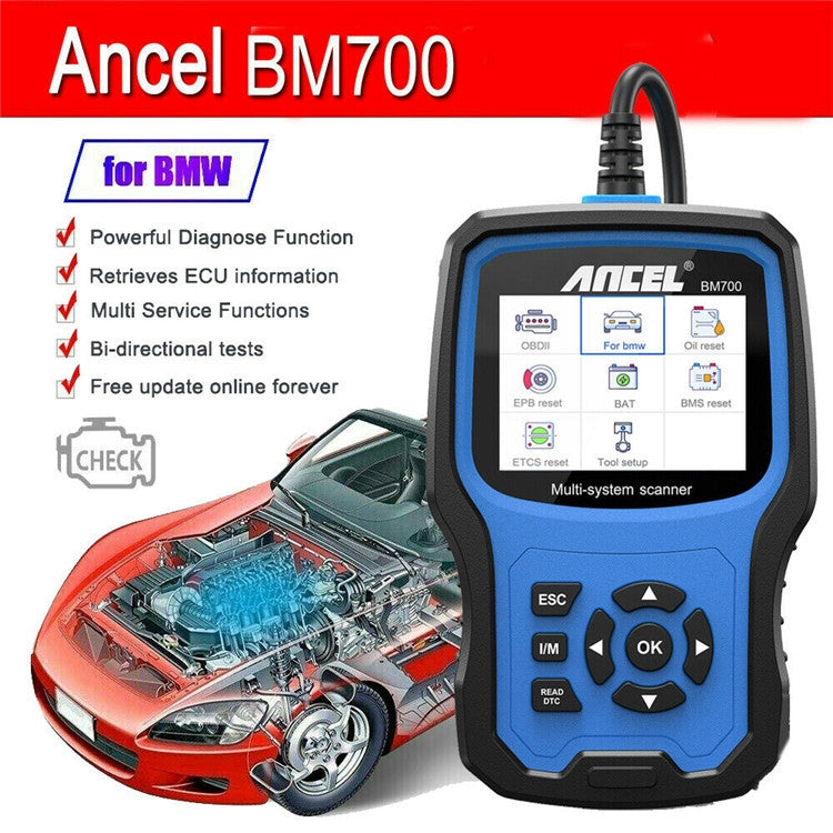 ANCEL BM700 For BMW Full System Diagnostic OBDII Tester Maintenance And Resetting Repair Tools - Electronic Test by ANCEL | Online Shopping South Africa | PMC Jewellery | Buy Now Pay Later Mobicred