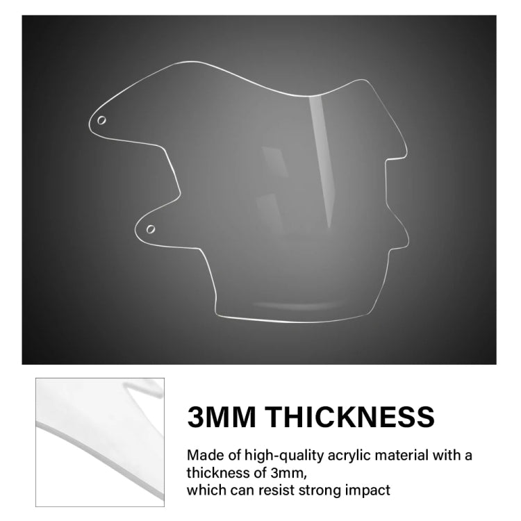 For Yamaha Tenere 700 Headlight Acrylic Protective Cover(Fluorescent Green) - Ornamental Parts by PMC TechLife | Online Shopping South Africa | PMC TechLife | Buy Now Pay Later Mobicred