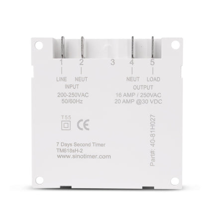 SINOTIMER TM618SH  1 Second Interval Digital LCD Timer Switch Programmable Time Relay 110V - Switch by SINOTIMER | Online Shopping South Africa | PMC Jewellery | Buy Now Pay Later Mobicred