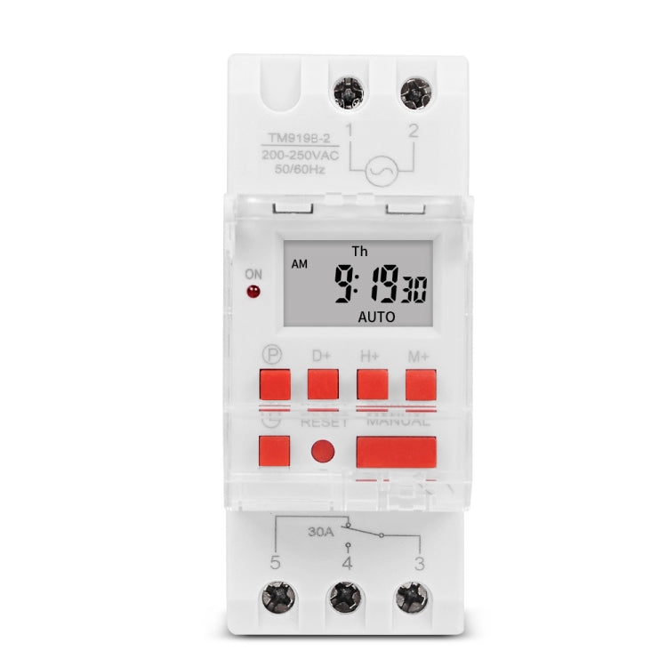 SINOTIMER TM919BK 85-265V AC 30A Programmable Digital Timer Switch Automatic Cycle Timing Controller - Switch by SINOTIMER | Online Shopping South Africa | PMC TechLife | Buy Now Pay Later Mobicred