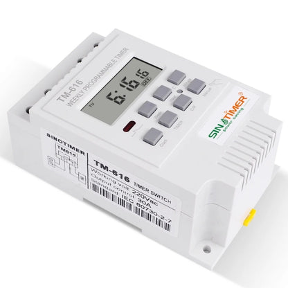 SINOTIMER TM616W-2 220V 30A Weekly Programmable Digital Timer Switch Relay Control - Switch by SINOTIMER | Online Shopping South Africa | PMC Jewellery | Buy Now Pay Later Mobicred