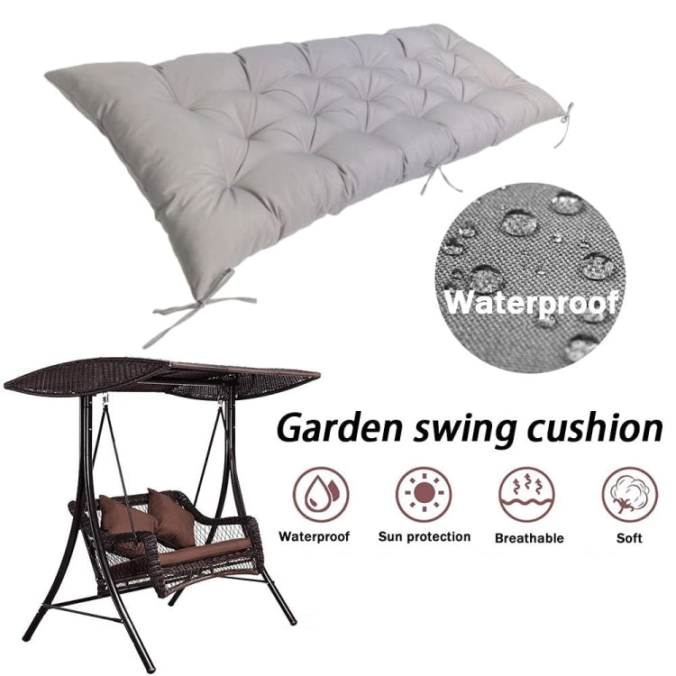 120x50x8cm Outdoor Bench Waterproof Sunscreen Thickened Soft Cushion(Navy Blue) - Cushions & Pillows by PMc TechLife | Online Shopping South Africa | PMc TechLife | Buy Now Pay Later Mobicred