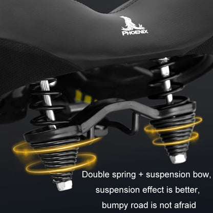 Phoenix 3D Bicycle Enlarged Thickened Soft Seat Cushion Hollow Spring Shock Absorber - Bicycle Saddle by Phoenix | Online Shopping South Africa | PMC Jewellery | Buy Now Pay Later Mobicred