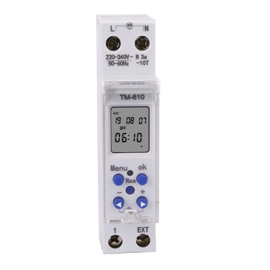 SINOTIMER TM610-2 220V 18mm Width Weekly Programmable Digital Timer Switch - Switch by SINOTIMER | Online Shopping South Africa | PMC Jewellery | Buy Now Pay Later Mobicred