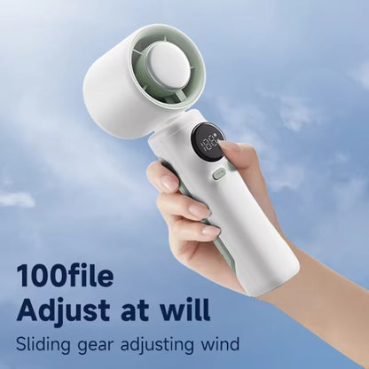 Turbo Handheld Small Fan Outdoor 100-speed Cooling Fan Built-in 4000 mAh Battery(White) - Electric Fans by PMC Jewellery | Online Shopping South Africa | PMC Jewellery | Buy Now Pay Later Mobicred