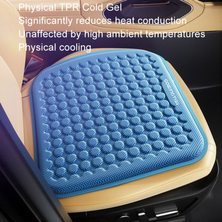 HELLOLEIBOO Car Gel Ice Cushion Four Seasons Universal Breathable Seat Cushion, Color: Cushion+Backrest Double Layer Blue - Seat Accessories by HELLOLEIBOO | Online Shopping South Africa | PMC Jewellery | Buy Now Pay Later Mobicred