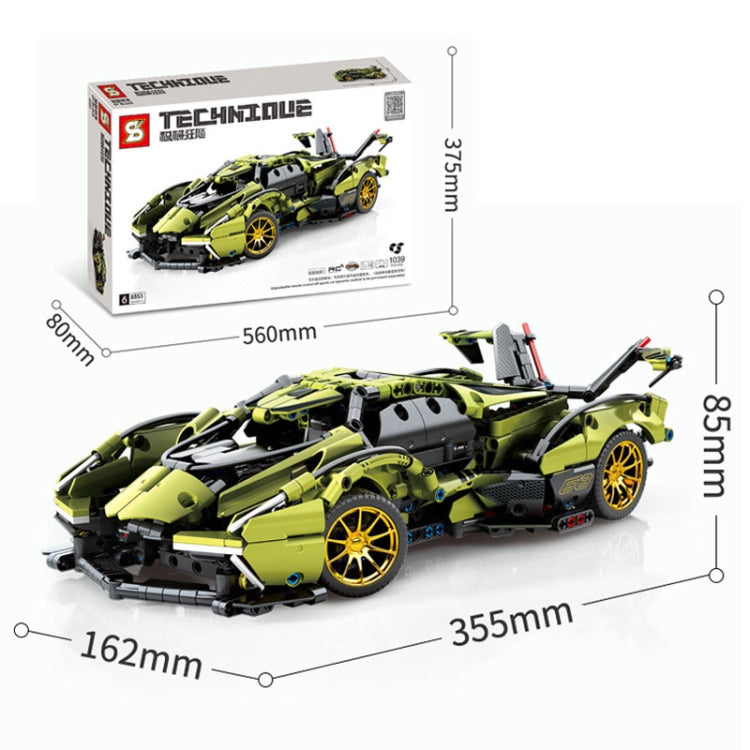 SEMBO 8553 1:14 Sports Racing Car Model Building Blocks Puzzle Assembly Children Toy - Building Blocks by SEMBO | Online Shopping South Africa | PMC Jewellery | Buy Now Pay Later Mobicred